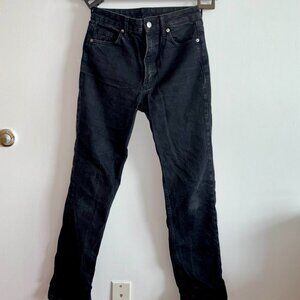 Vintage Straight High Waist Black Jeans